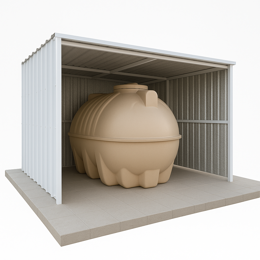 Home water tank canopy