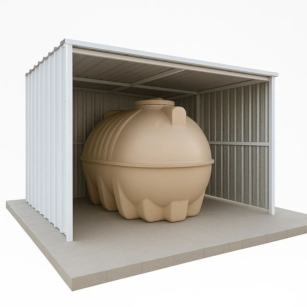 Home water tank canopy